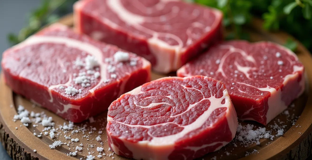 Alberta ranch beef display at local farmer's market