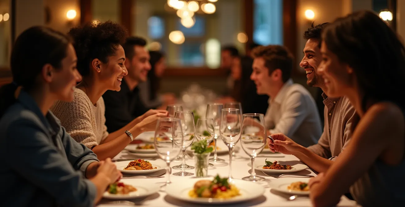 Vibrant restaurant scene during Canadian restaurant week celebrations